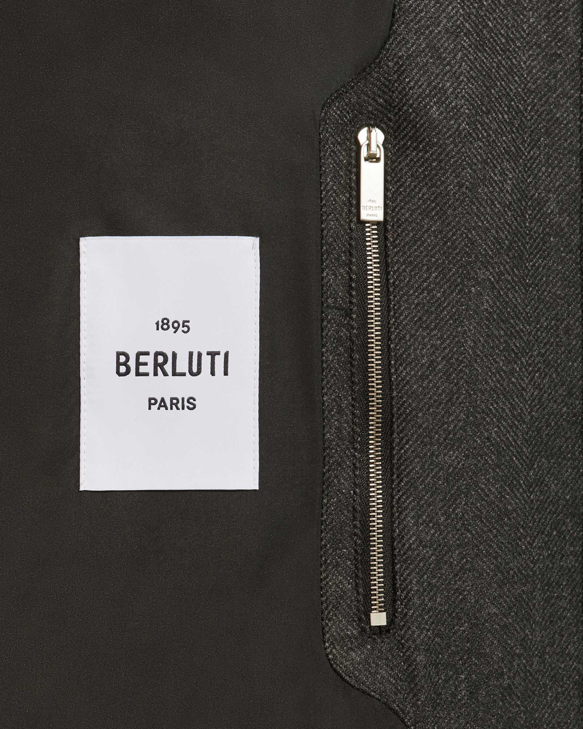 Herringbone Puffer Jacket, Midnight Grey, hi-res