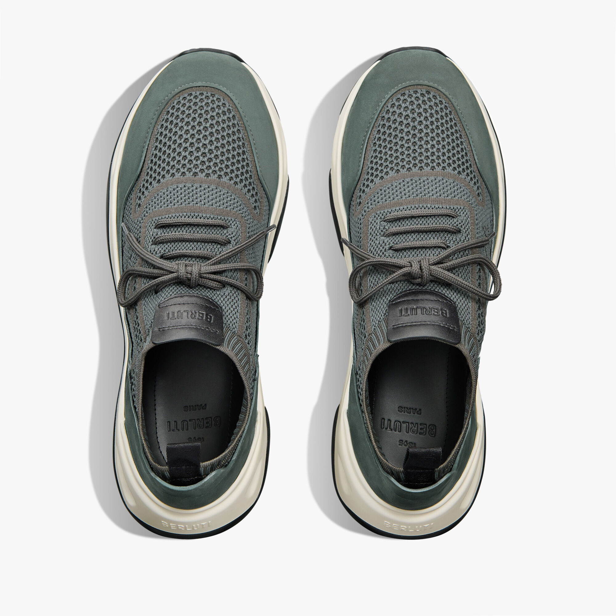 Shadow Scritto Knit And Nubuck Leather Sneaker | Berluti US