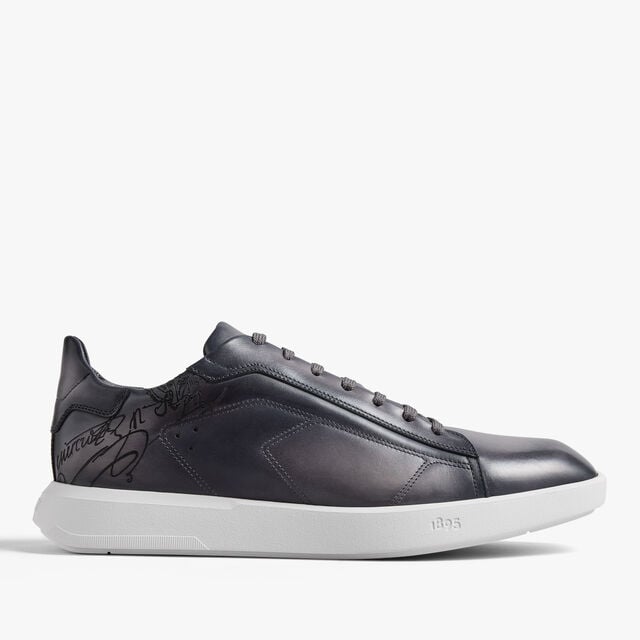Stellar Scritto Venezia Calf Leather Sneaker, IRON GREY, hi-res 1