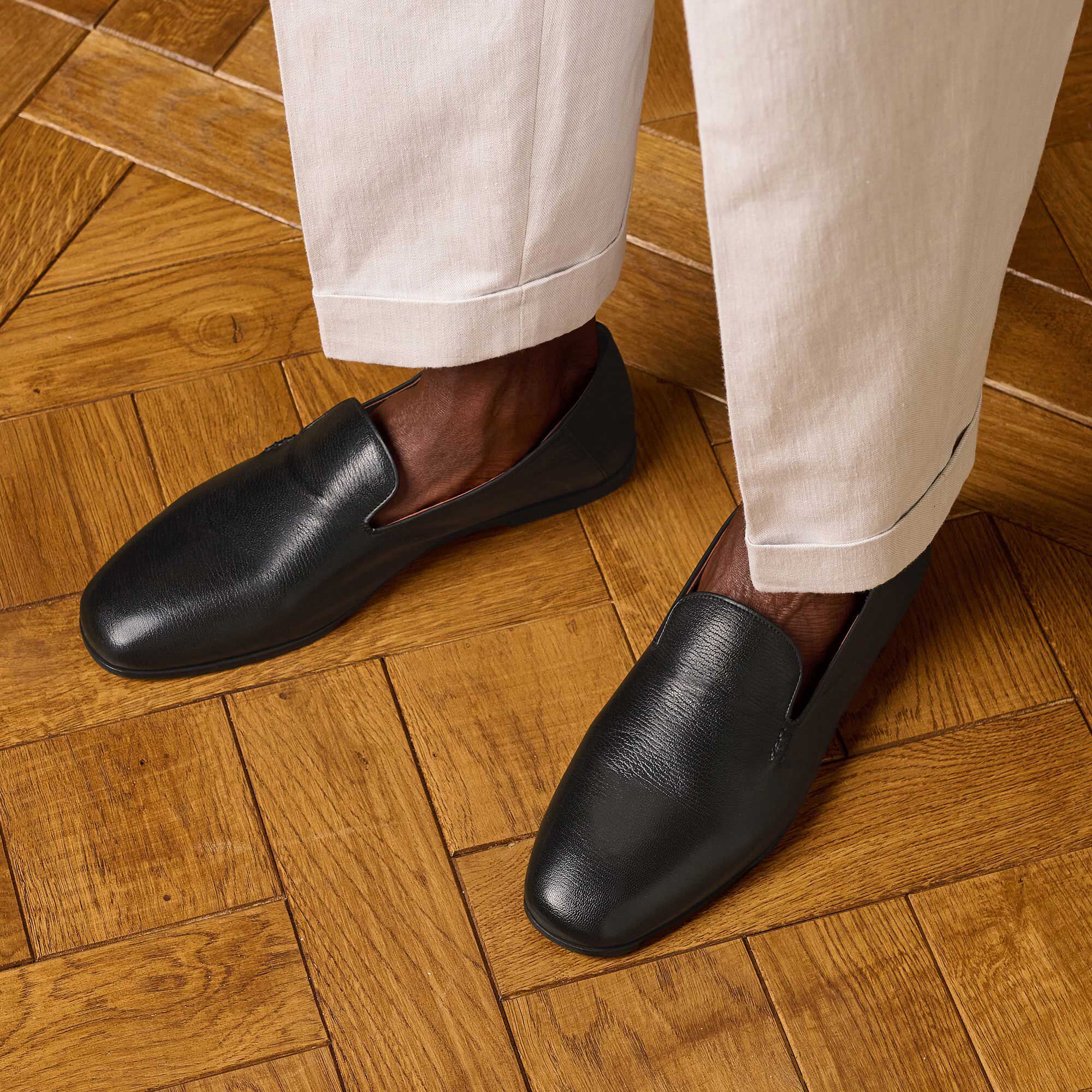 人気☆【BERLUTI】 Escale Goat レザー スリッパ シンプル Escale Goat Leather Slipper | Berluti IL