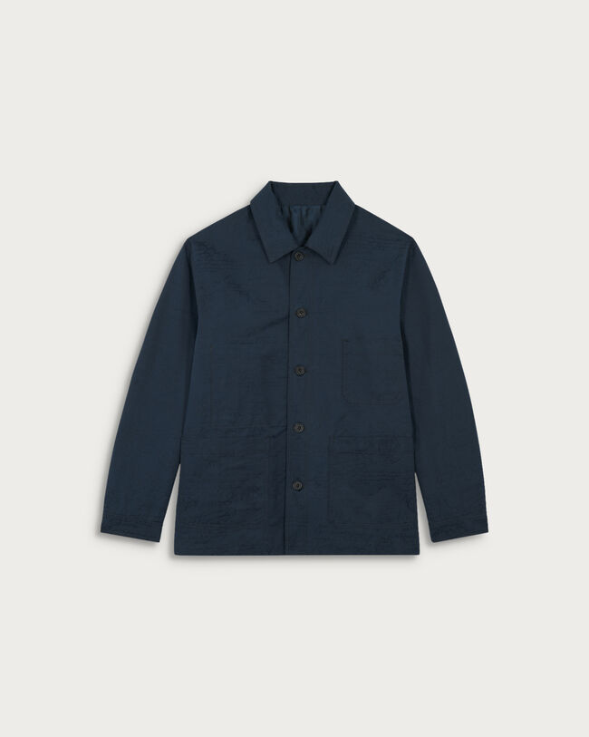 コットン スクリット フィールドジャケット, Atlantic Blue, hi-res