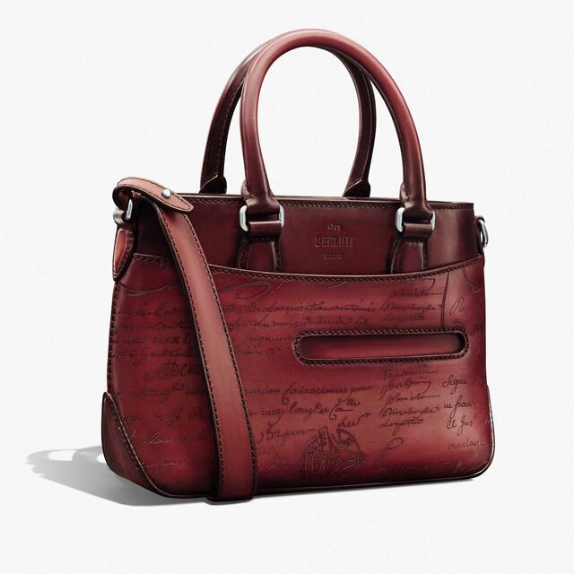 Toujours Gulliver Gradiant Scritto Leather Messenger, LIGHT SAINT EMILION, hi-res 2
