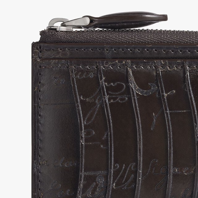 Koa Maxi Scritto Leather Long Zipped Card Holder, SELVA OSCURA, hi-res 4