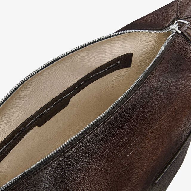 Toujours Soft Zipped Hobo Scritto Leather Messenger, SOFT BROWN, hi-res 7