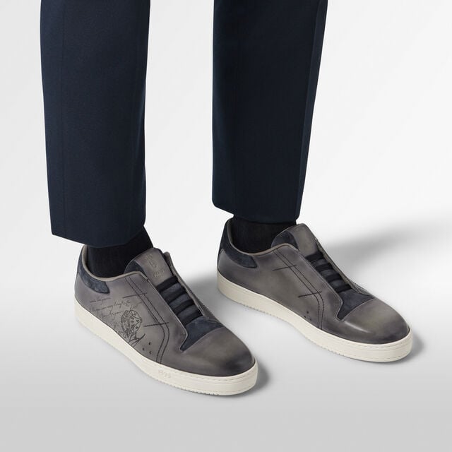 Playtime Scritto Leather Slip-On, GRAPHITE MOSS, hi-res 7