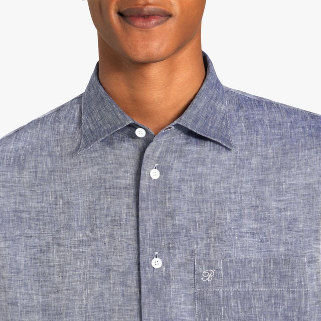 Chemise Droite En Lin, BLUE SEA LINEN, hi-res 5