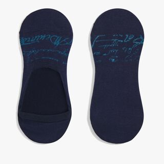 Cotton Ghost Scritto Socks, INK, hi-res