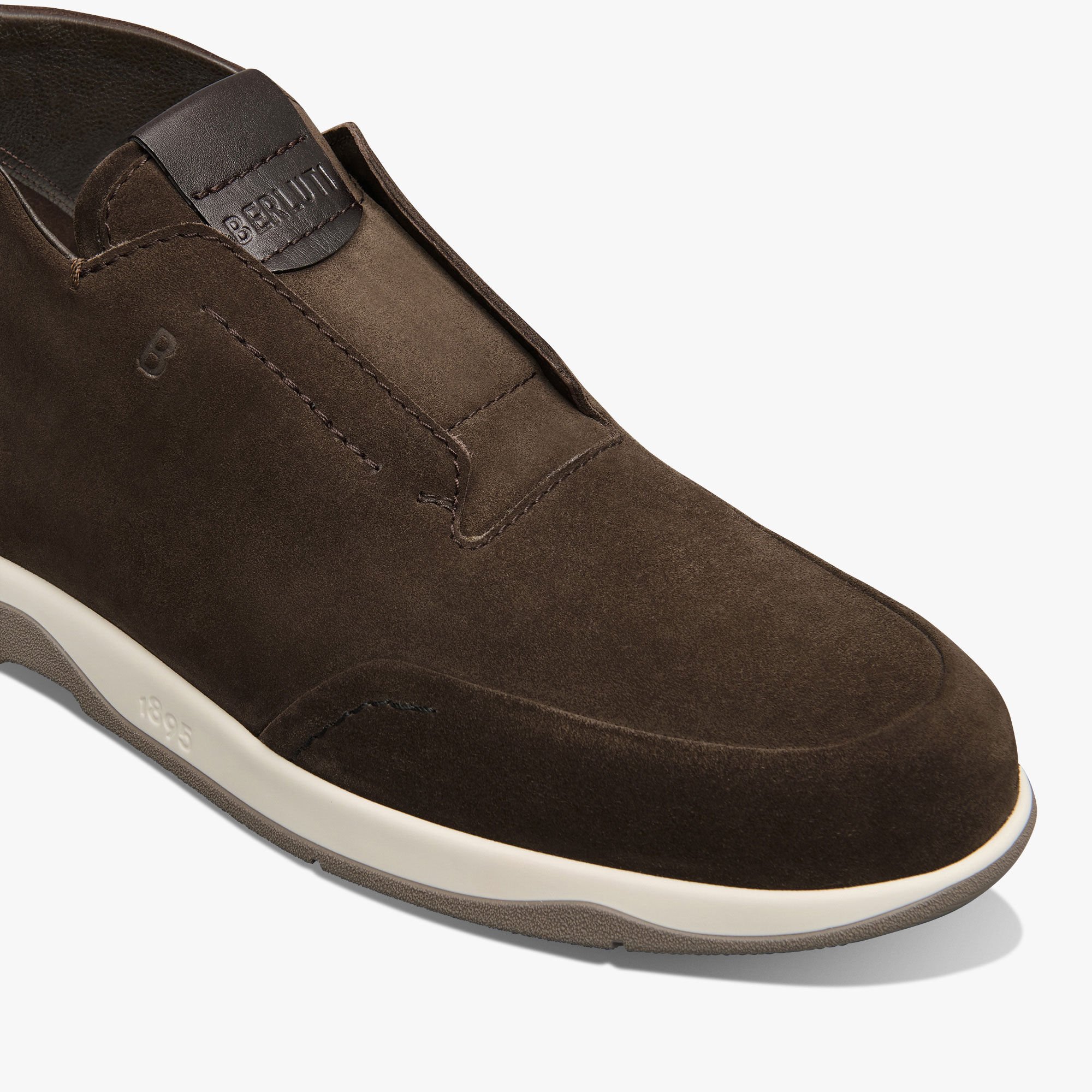 【Berluti】Echappee スエード ミッドトップ ダービー ASPHALT Berluti】おしゃれ☆Echappee スエード ミッドトップ ダービー