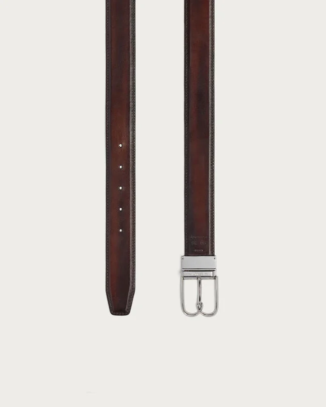 B Volute Reversible Belt, Chimere & Marron Ambre, hi-res