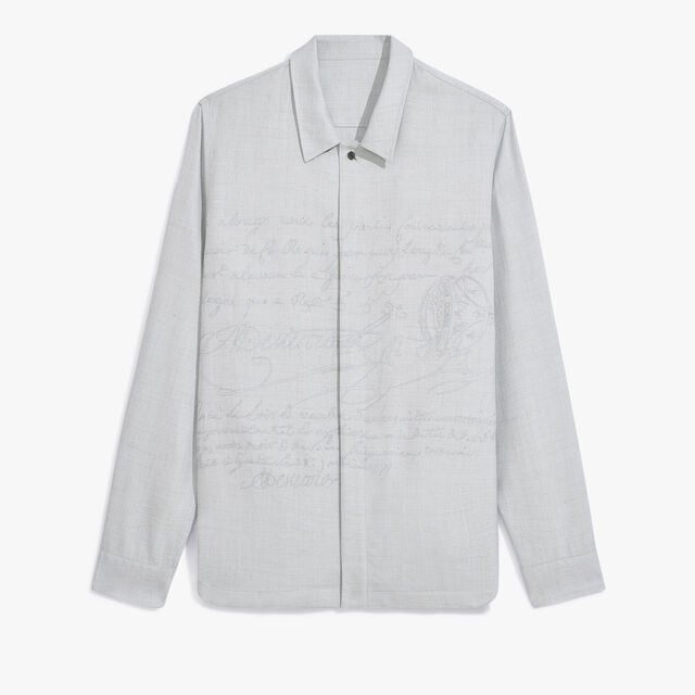 Surchemise avec Broderie Scritto, SPRING BLUE , hi-res 1