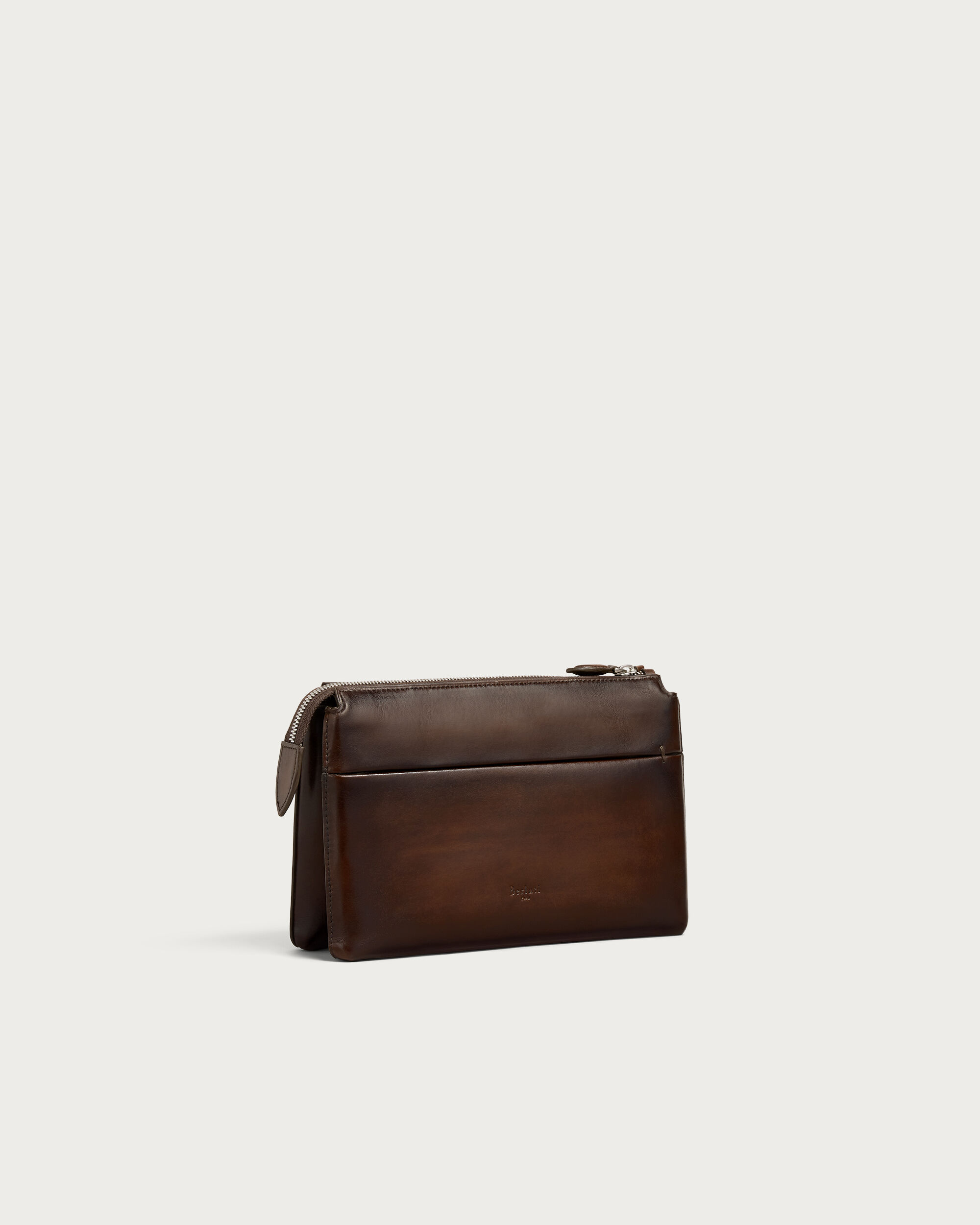 Tersio Gaspard Zipped Pouch, Marrone Intenso, hi-res