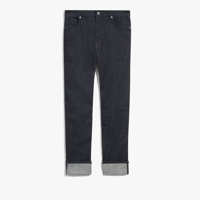 Straight Denim Pants, DARK INDIGO DENIM, hi-res 1