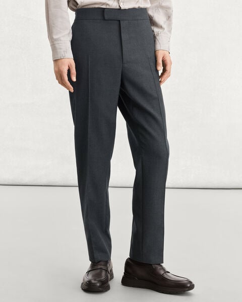 Alessio Trousers with Leather Zip-puller, Dark Lead & Mysterious Grey, hi-res