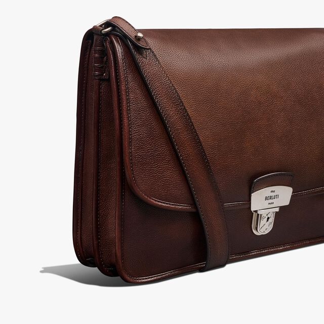 Postino PM Leather Briefcase, SOFT BROWN, hi-res 5