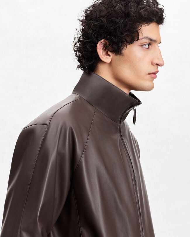 Leather Tracksuit, Earth Brown, hi-res
