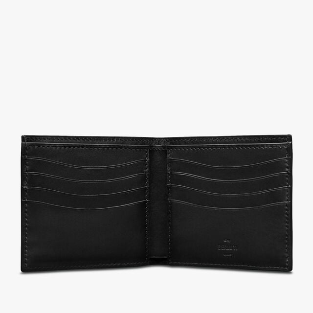 Makore Scritto Leather Compact Wallet, CACAO INTENSO, hi-res 3