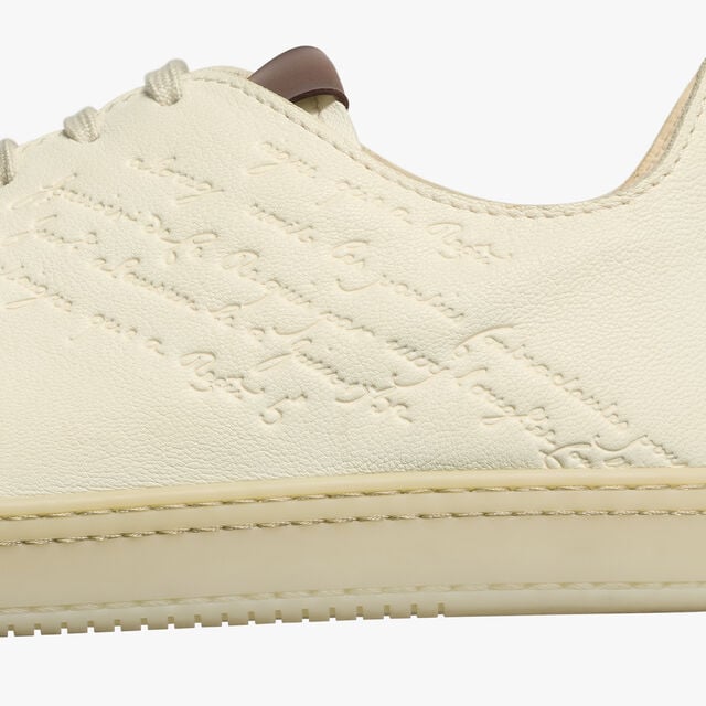 Sneaker Eden En Cuir Scritto, WHITE, hi-res 9