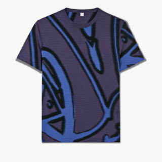 Giant Scritto Jacquard T-Shirt, BLUE / BLACK, hi-res