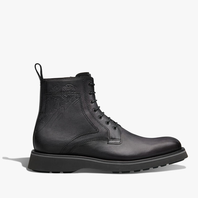 Alessio Scritto Leather Boot, NERO GRIGIO, hi-res 1