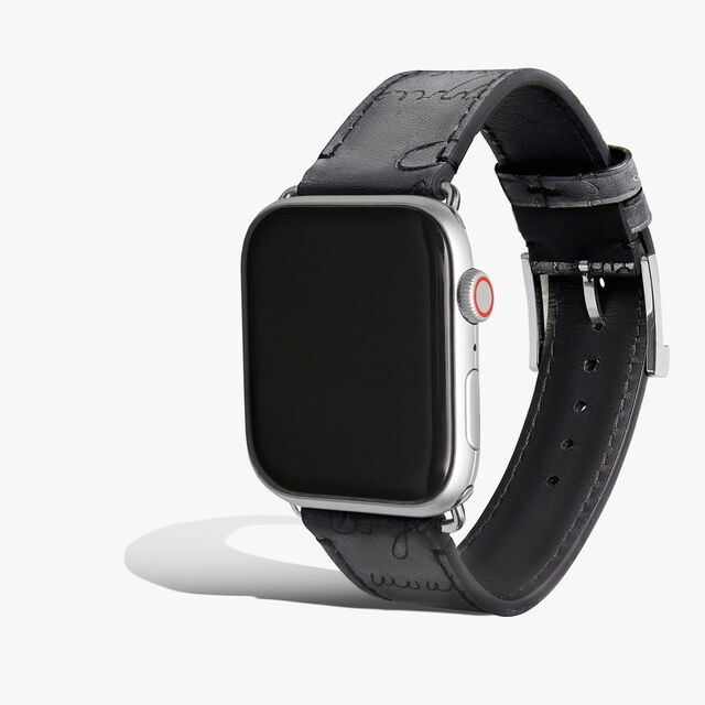 Apple Watch Bracelet Scritto Leather, LIGHT ALUMINIO, hi-res 3