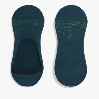 Cotton Ghost Scritto Socks, COLVERT GREEN, hi-res
