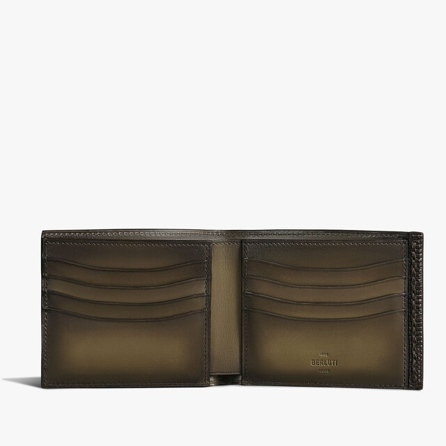 Makore Leather Compact Wallet, LEGNO BRUCIATO, hi-res 3