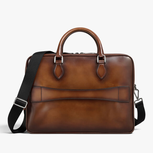 F088 Leather Briefcase, CACAO INTENSO, hi-res 3