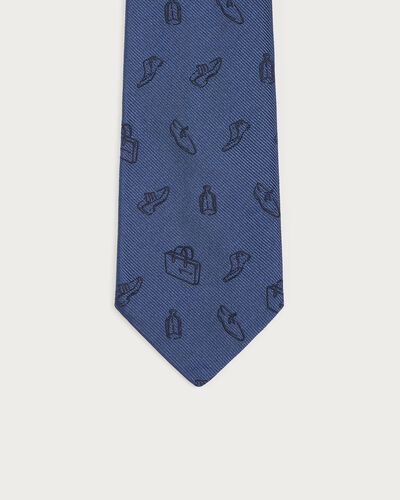 Berluti Icons Tie, Dim Blue, hi-res