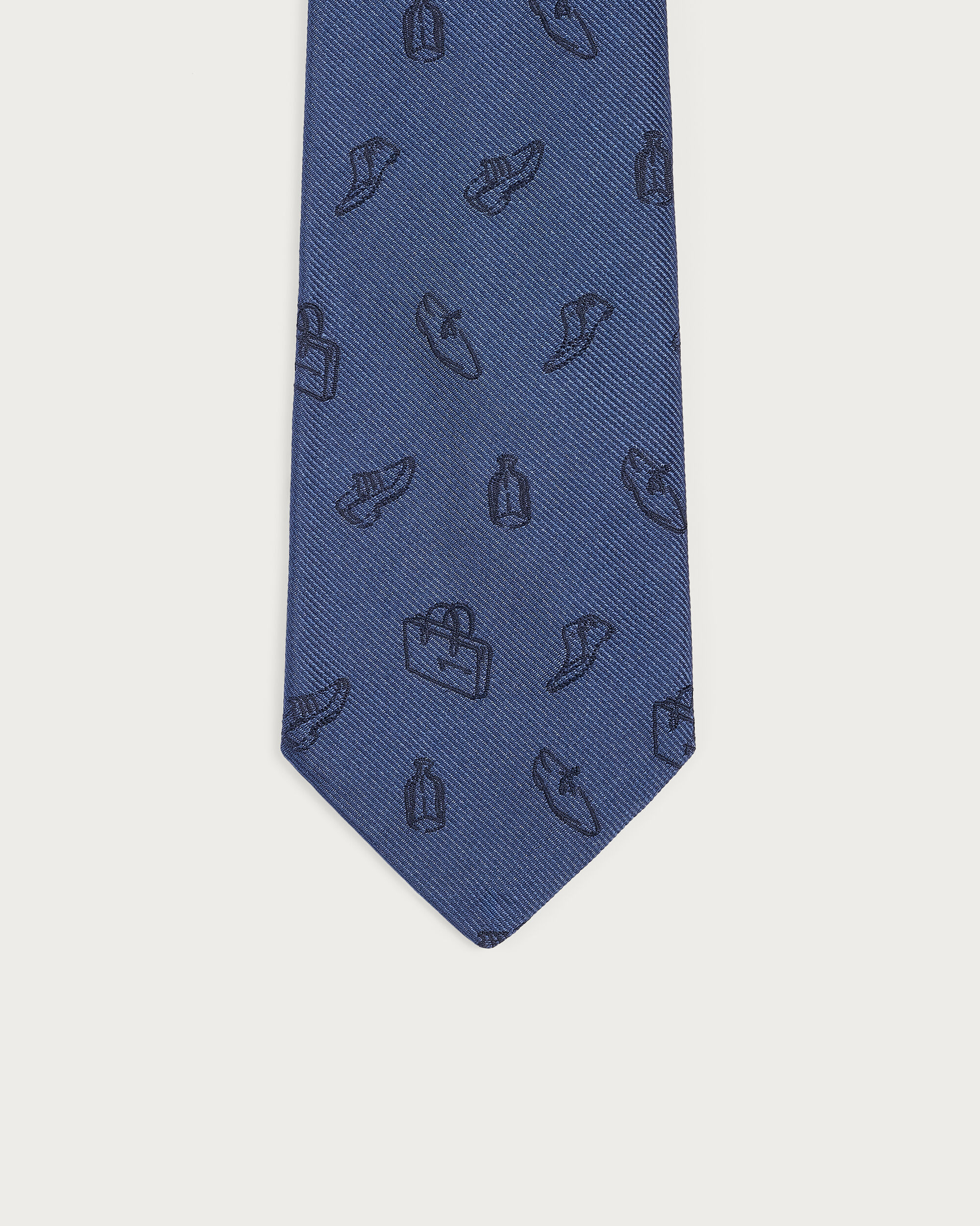 Berluti Icons Tie, Dim Blue, hi-res