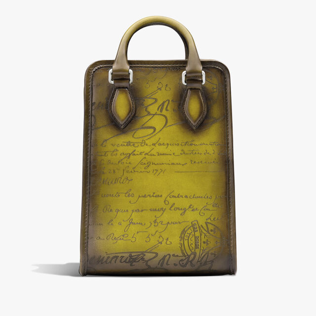 Sac Bandoulière Premier Jour Gulliver En Cuir Scritto, JUNGLE GREEN, hi-res 1