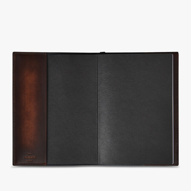 Venezia Scritto Leather A5 Notebook Cover, TDM INTENSO, hi-res 2