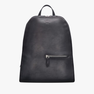 Working Day Leather Backpack, NERO GRIGIO, hi-res