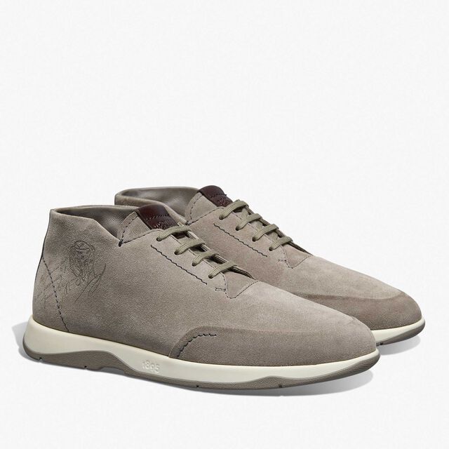 Échappée Scritto Suede Mid Top Derby, GREY, hi-res 2