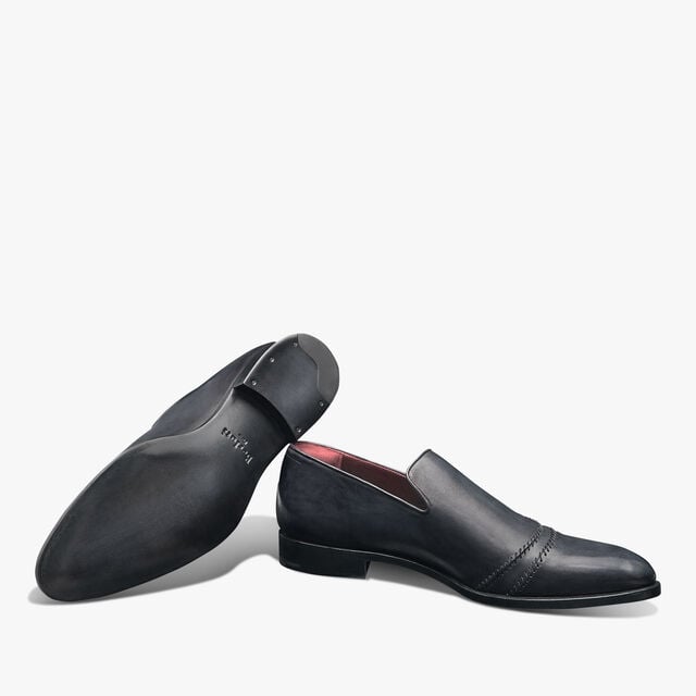 Rapiécé-Reprisé Scritto Leather Slipper, LUNA PIENA, hi-res 12