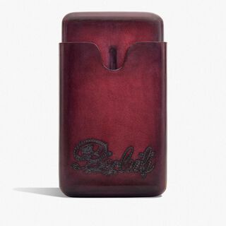 Leather Four-Cigar Case, SAINT EMILION TRI, hi-res