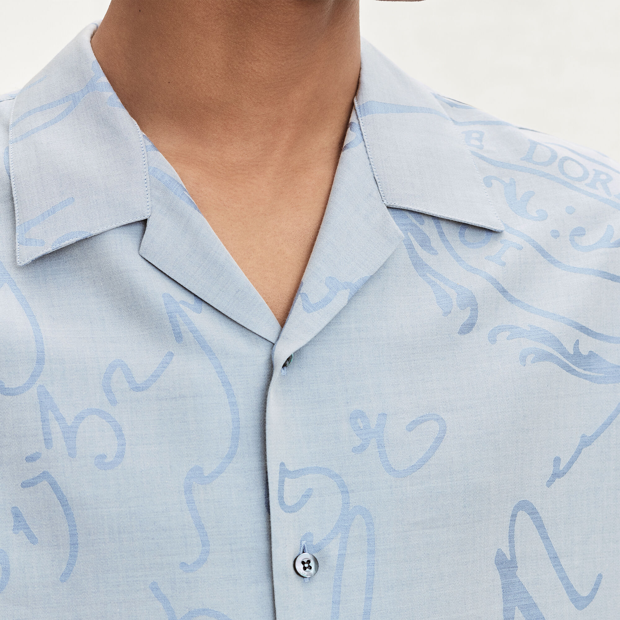 Scritto Jacquard Short-Sleeves shirt | Berluti SA Scritto Jacquard Short-Sleeves shirt | Berluti SA