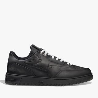 Sneaker Playoff En Cuir Scritto, FULL BLACK, hi-res