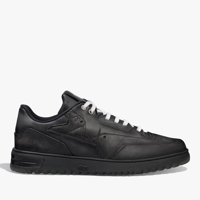 Playoff Scritto Leather Sneaker, FULL BLACK, hi-res 1