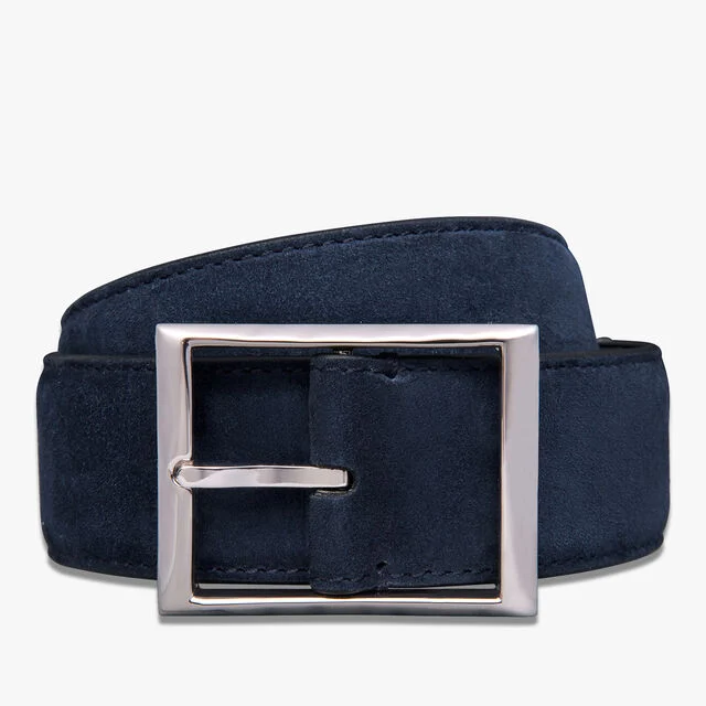 Classic Camoscio Scritto 35 mm Belt, NAVY BLUE, hi-res 1