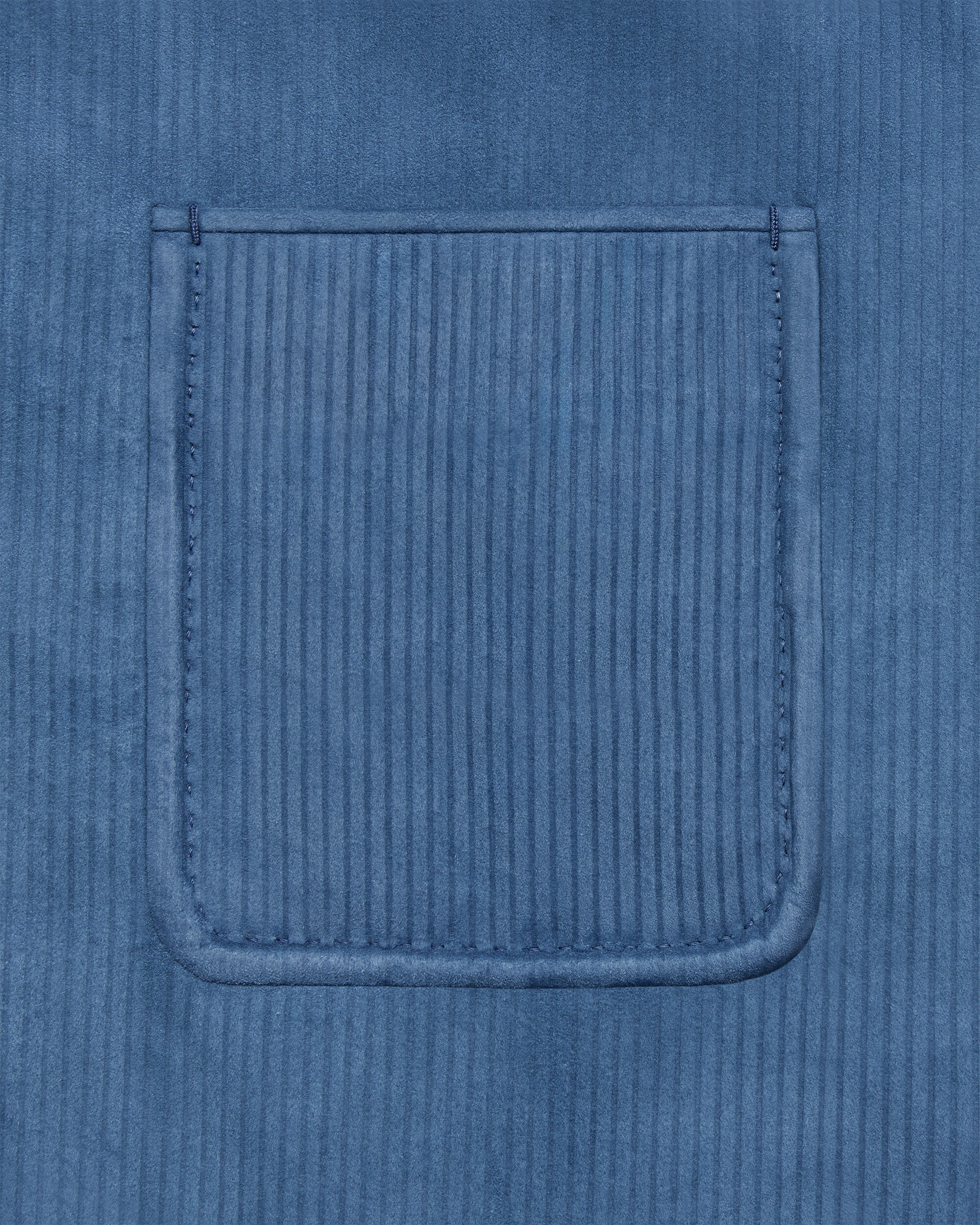 Corduroy Leather Foresti&egrave;re Jacket, Dim Blue, Image 3