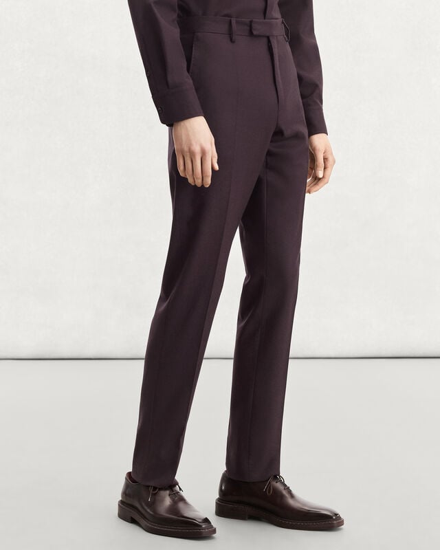 Alessandro皮革细节长裤, Nero Bordo, hi-res