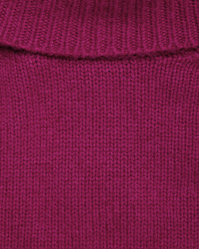 皮革编织高领衫, Purple Fushia, hi-res