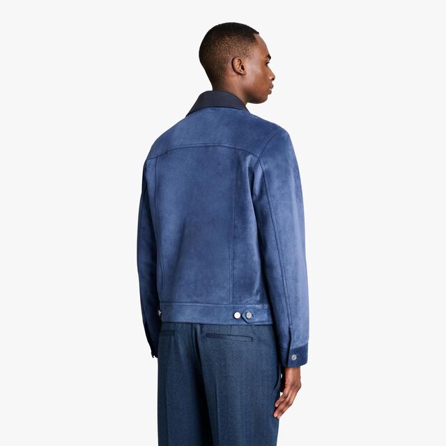 Suede Denim Jacket, ESSENTIAL BLUE, hi-res 4