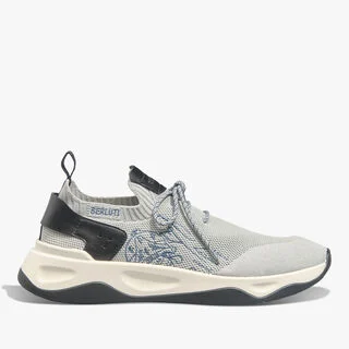 Shadow Scritto Knit And Lagoon Calf Sneaker Shadow Scritto Knit And Lagoon Calf Sneaker