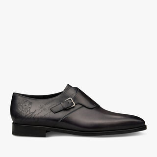 Soulier A Boucle Scars Démesure En Cuir Scritto, NERO GRIGIO, hi-res