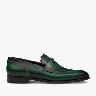 Andy Demesure Leather Loafer, BEETLE GREEN, hi-res