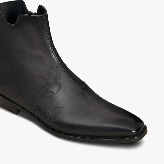Demesure Scritto Leather Boot, NERO GRIGIO, hi-res 6