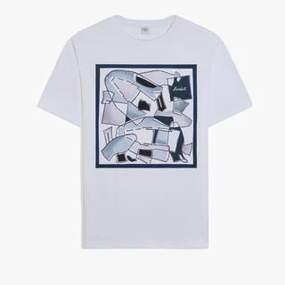 Shoe Collage T-shirt, OPTICAL WHITE/SHOE PATTERN BLU, hi-res