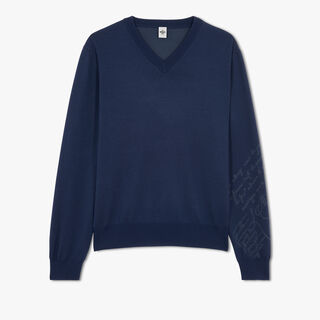 Pull Col V En Laine Avec Scritto