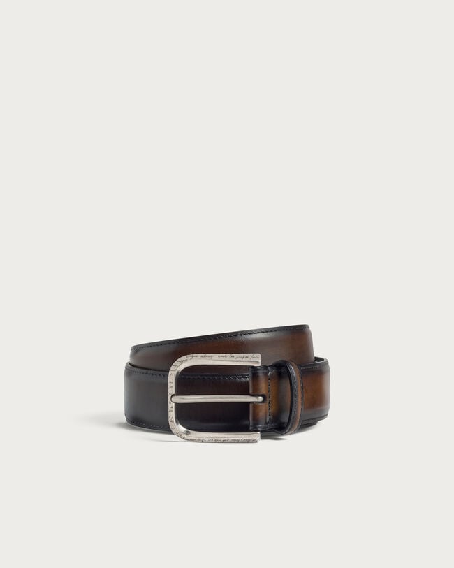 Curve Belt, Charcoal Brown, hi-res